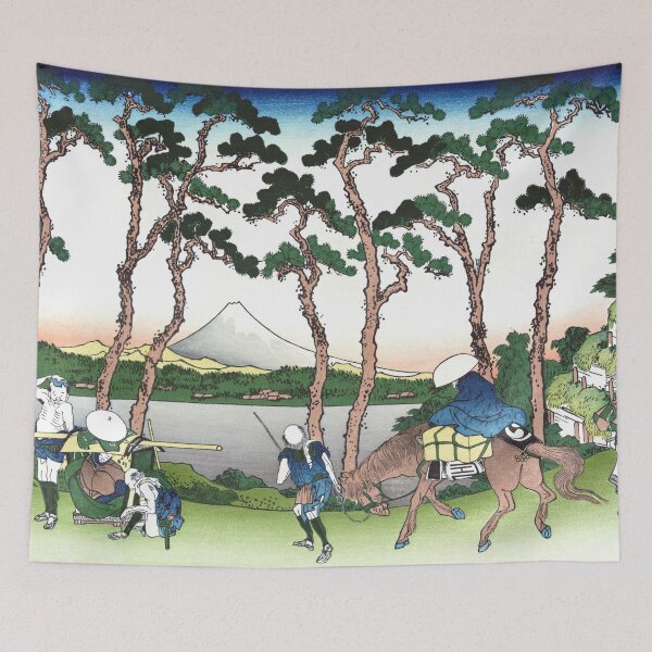 Item preview, Hodogaya on the Tokaido Highway by Katsushika Hokusai designed and sold by Takeda-art.