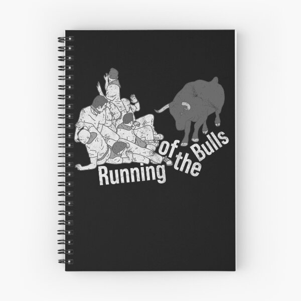 Item preview, Distressed Running of the Bulls Text - B&W - Spain Tradition designed and sold by DeWinnes.
