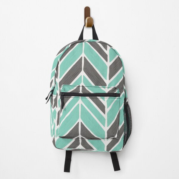 Item preview, Intermittent Herringbone – Mint & Grey designed and sold by Cat Coquillette.