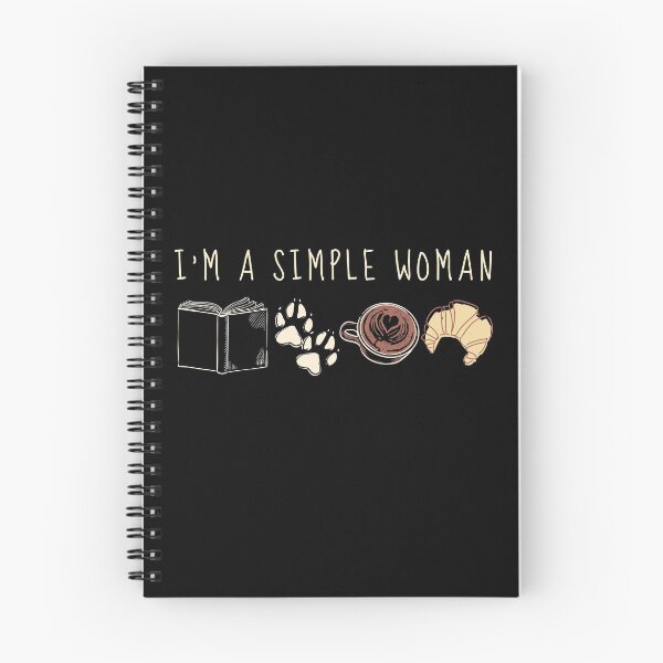 Item preview, I am a simple woman: book, pet, coffee and croissant designed and sold by Marina-RK.