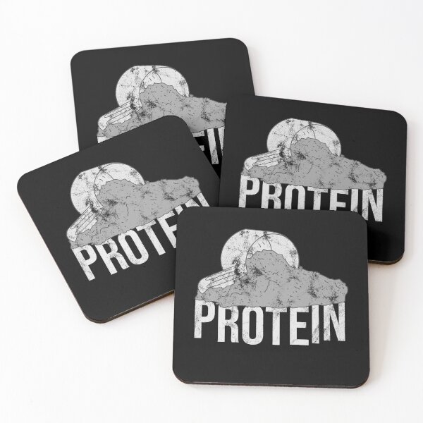 Item preview, Distressed Protein Shake Pocket - B&W Protein Text - Whey designed and sold by DeWinnes.