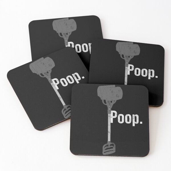 Item preview, Distressed Pooper Scooper - B&W Poop Text - Stool Waste designed and sold by DeWinnes.