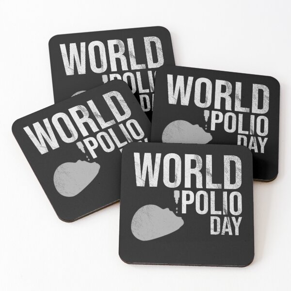 Item preview, Distressed Polio - B&W World Polio Day - Poliovirus designed and sold by DeWinnes.