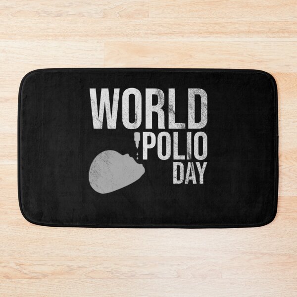 Item preview, Distressed Polio - B&W World Polio Day - Poliovirus designed and sold by DeWinnes.