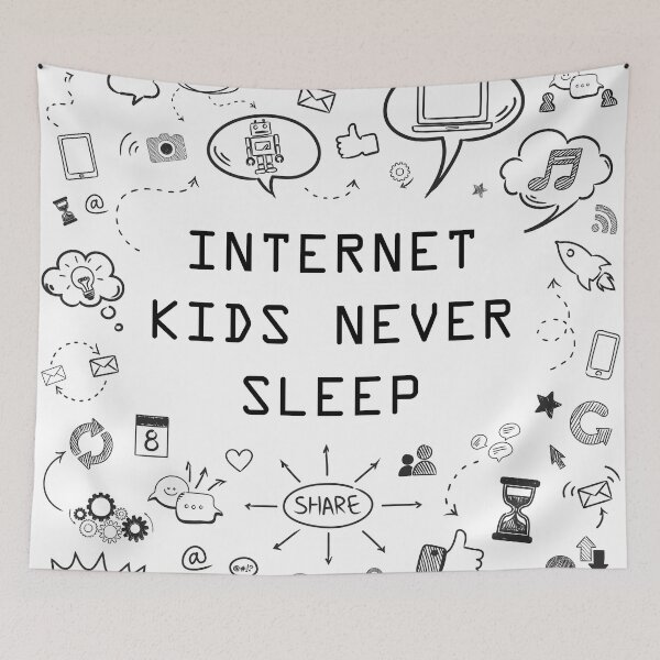 Item preview, Internet kids never sleep, funny geek  designed and sold by ArtfulTat.