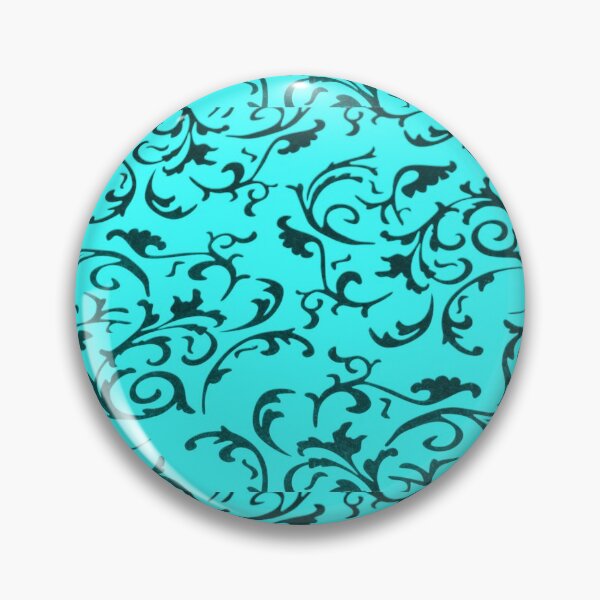 Item preview, ARABIATA 26 bis turquoise blue patterns black Morocco Essaouira flowers leaves design arabesques scrolls decor designed and sold by dragonemma.