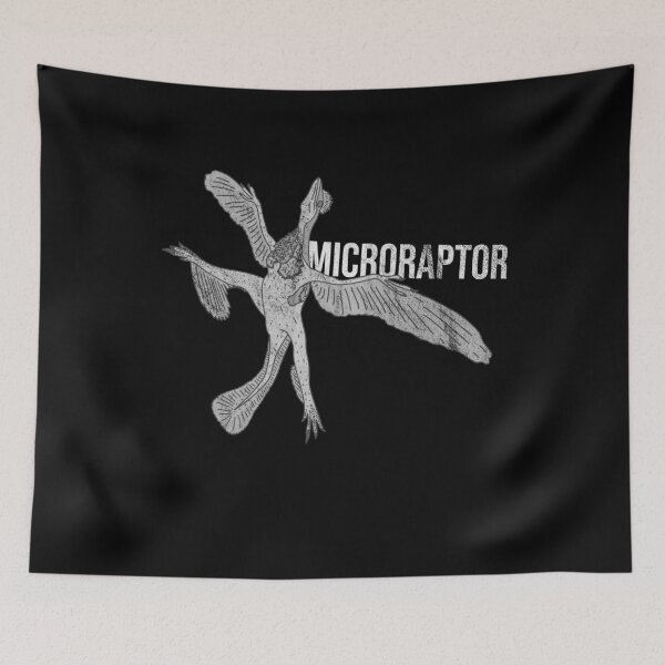 Item preview, Distressed Microraptor Text - B&W Dinosaur Species - Reptile designed and sold by DeWinnes.