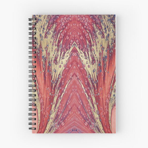 Item preview, Symmetrical Ink Art in Garnet and Gold  designed and sold by WisdomInspired.