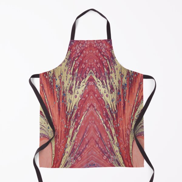 Item preview, Symmetrical Ink Art in Garnet and Gold  designed and sold by WisdomInspired.