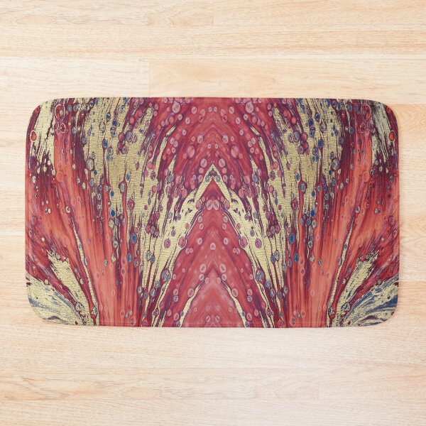 Item preview, Symmetrical Ink Art in Garnet and Gold  designed and sold by WisdomInspired.