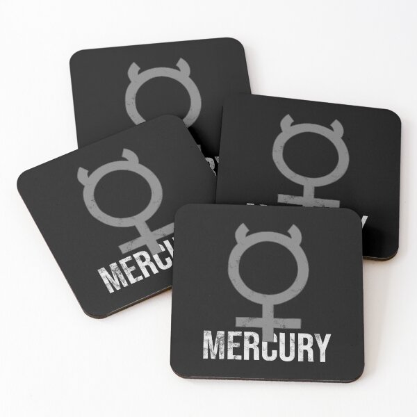 Item preview, Distressed Planet Mercury Text - B&W Planet Symbol designed and sold by DeWinnes.