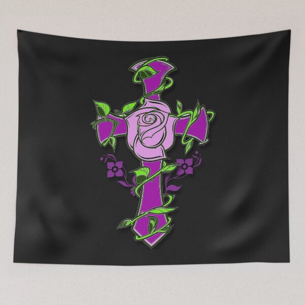 Item preview, cross rose designed and sold by Sonia Jones Art.