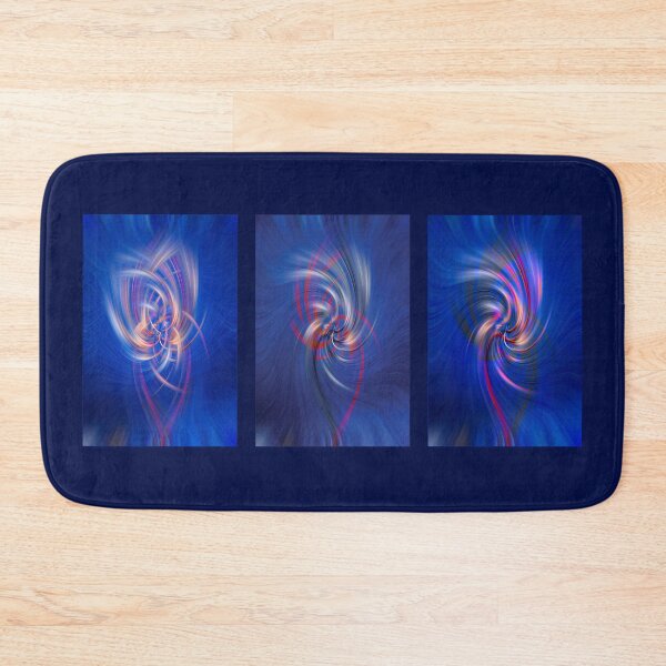 Item preview, Blue Swirl Triptych designed and sold by HazyAppleArt.