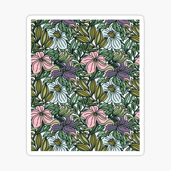 Item preview, Green And Pink Floral Print designed and sold by cgroenewald.