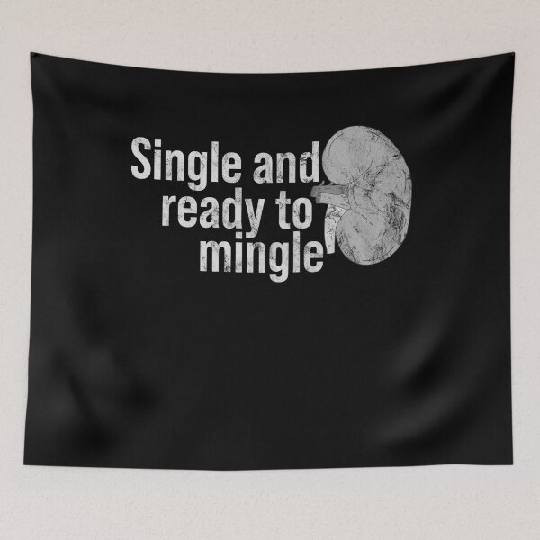 Item preview, Distressed Kidney Transplant - B&W Mingle - Nephrology designed and sold by DeWinnes.