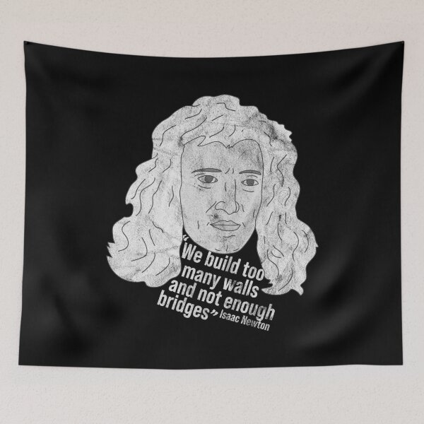 Item preview, Distressed Isaac Newton Quote - B&W Famous Scientist designed and sold by DeWinnes.