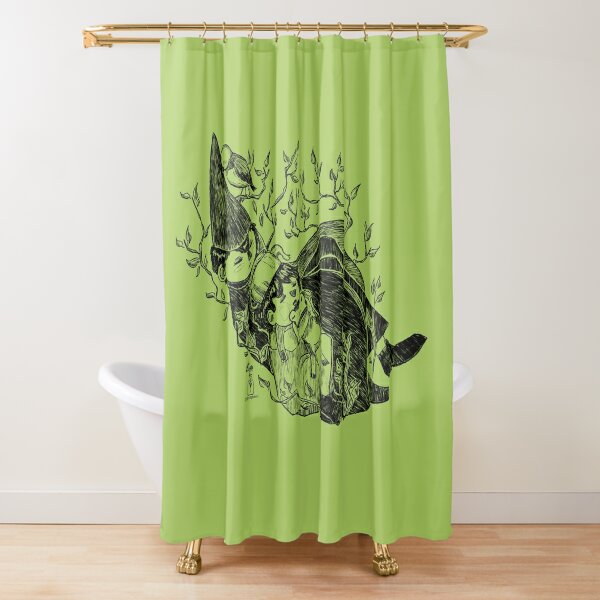 Silhouette shower Curtain Frog Shadow Silhouette