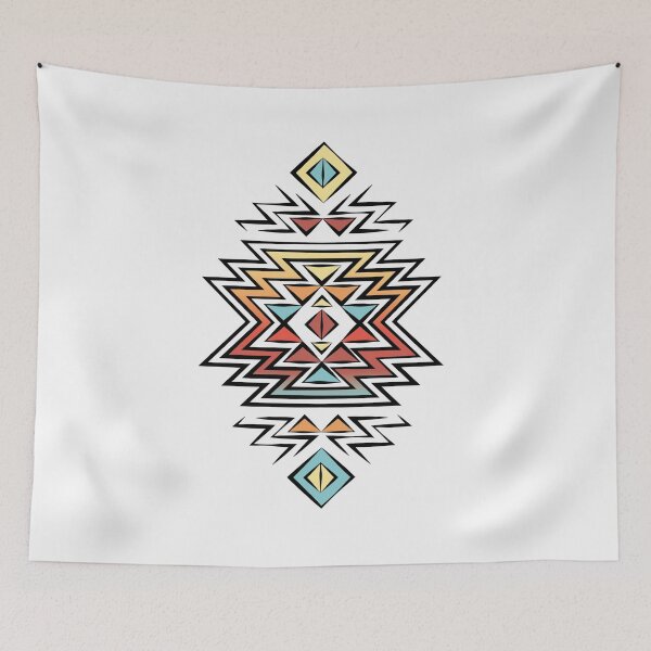 Item preview, Vintage Triangle Pattern Red Orange and Teal designed and sold by Jake Purcell.