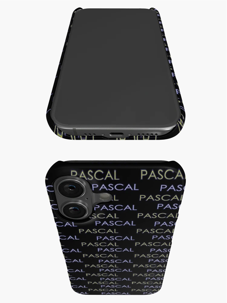Thumbnail 3 of 4, iPhone Case, Pascal programming - first programming language - black bg designed and sold by codingpotato.