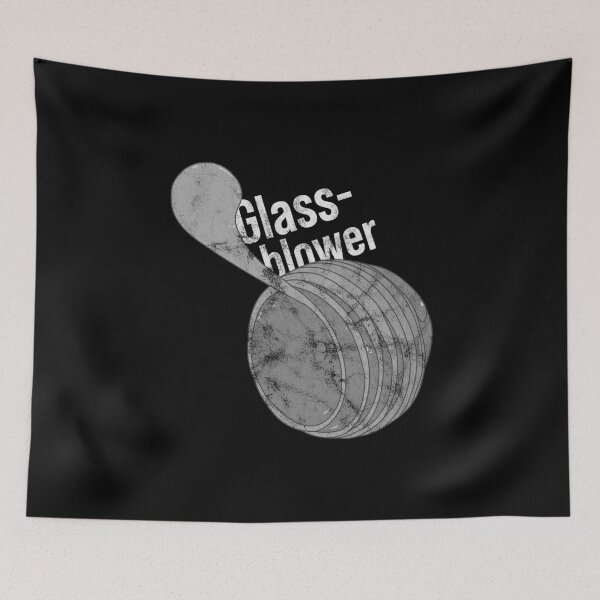 Item preview, Distressed Glassblower Text - B&W Molten Glass - Craftsmen designed and sold by DeWinnes.