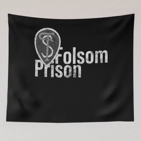 Item preview, Distressed Folsom Prison Text - B&W Symbol - Prison Cell designed and sold by DeWinnes.