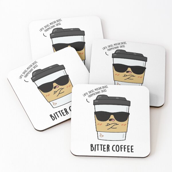 Item preview, Bitter Coffee Funny Drink Puns  designed and sold by punnybone.
