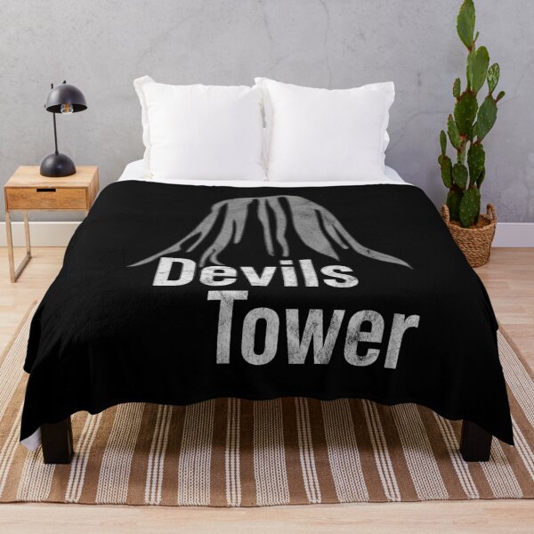 Item preview, Distressed Devils Tower Text - B&W Bloody Logo - Geological designed and sold by DeWinnes.
