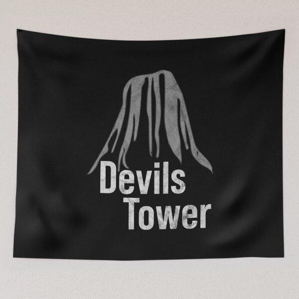 Item preview, Distressed Devils Tower Text - B&W Bloody Logo - Geological designed and sold by DeWinnes.