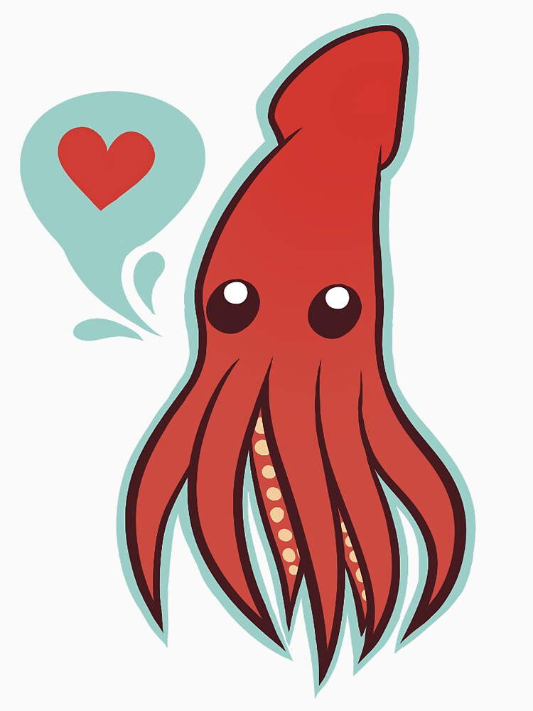 Cute Squid T Shirt By Kwinz Redbubble