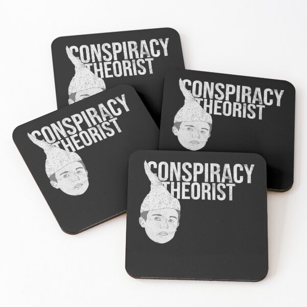 Item preview, Distressed Conspiracy Theorist Text - B&W Tin-Foil Hat Kid designed and sold by DeWinnes.