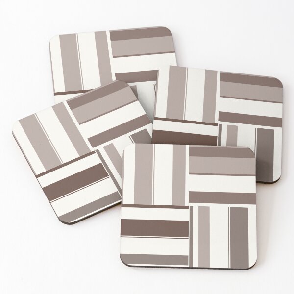 Item preview, Geometric Color Block Rectangles - Brown and Beige designed and sold by Cato99.