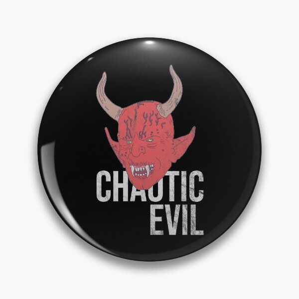 Item preview, Distressed Chaotic Evil - Devil Horns - Roleplaying - Big Text designed and sold by DeWinnes.