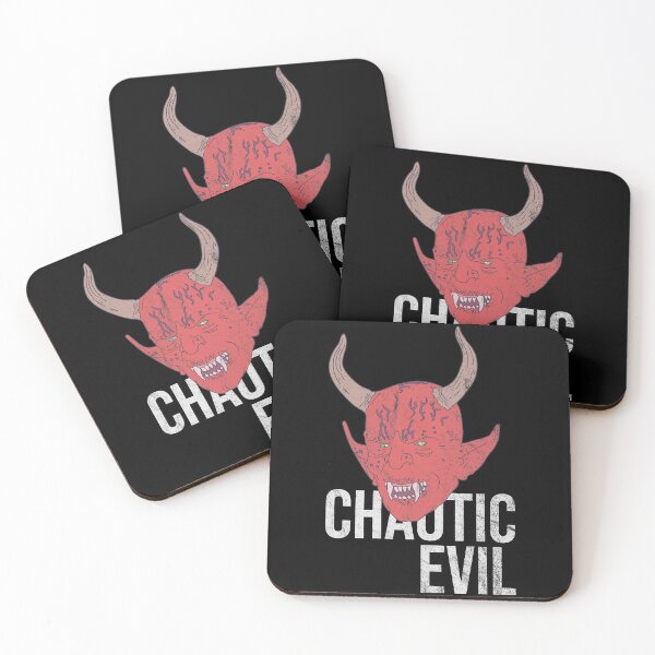Item preview, Distressed Chaotic Evil - Devil Horns - Roleplaying - Big Text designed and sold by DeWinnes.