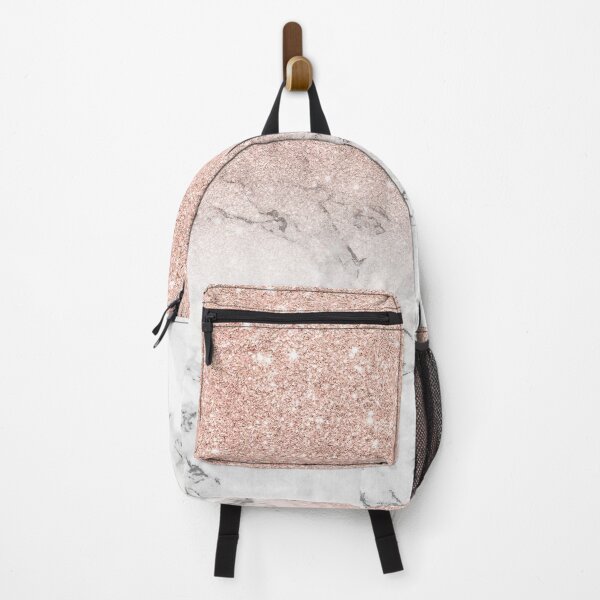 Item preview, Rose gold glitter ombre white marble pattern designed and sold by GirlyTrend.