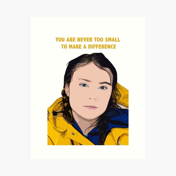 Vista previa del artículo con la obra «Activista climática de Greta Thunberg», diseñado y vendido por Ruthless2000.