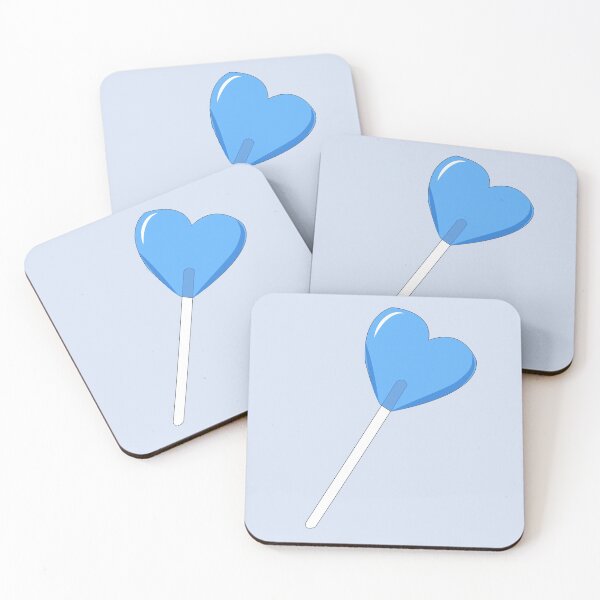Item preview, Cute blue heart lollipop  designed and sold by ShadowstarArt.