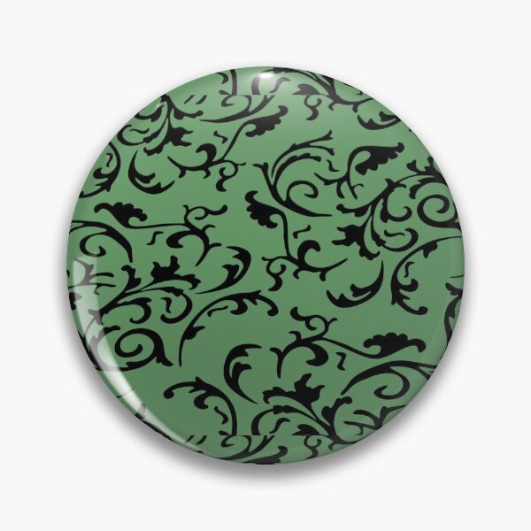 Item preview, ARABIATA 28 bis green black motifs Morocco Essaouira flowers leaves design arabesques scrolls decor designed and sold by dragonemma.