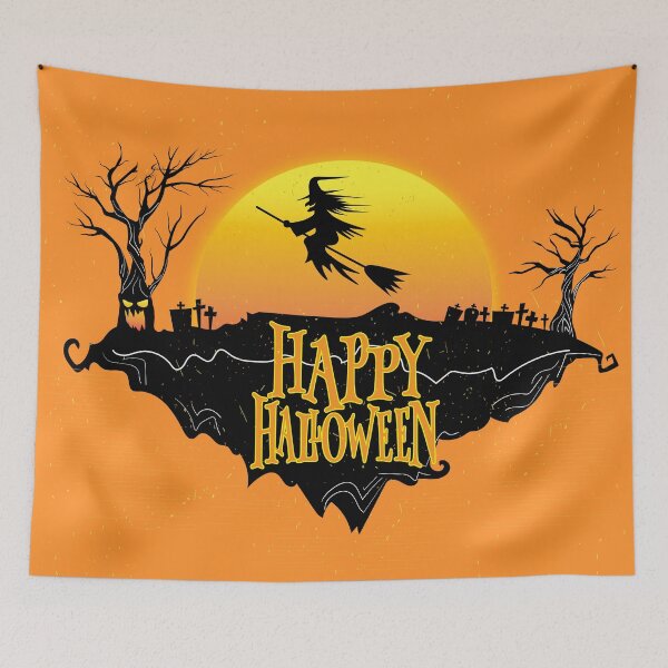 Item preview, Happy Halloween Flying Witch designed and sold by Warrior Veteran Clothing.