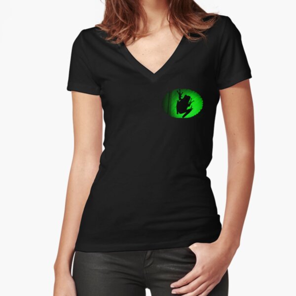 Camiseta entallada de cuello en V