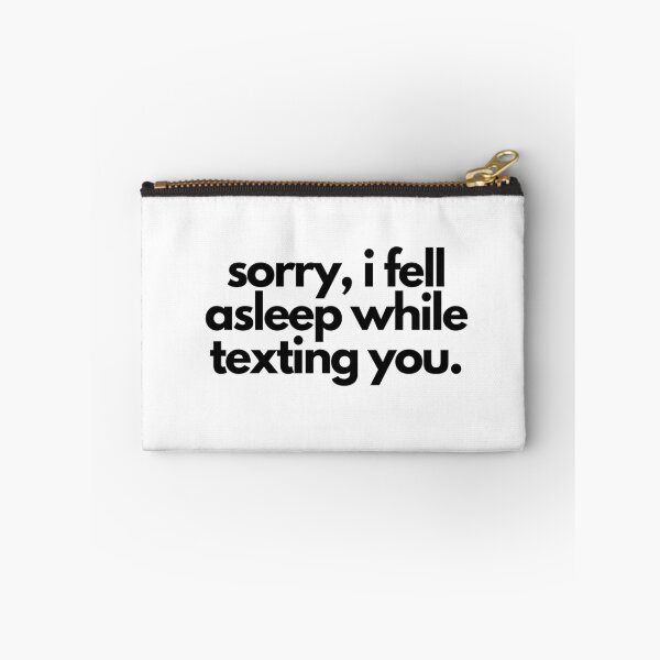 Item preview, White Lie Party Sorry Fell Asleep Texting Quote designed and sold by luchik-and-co.