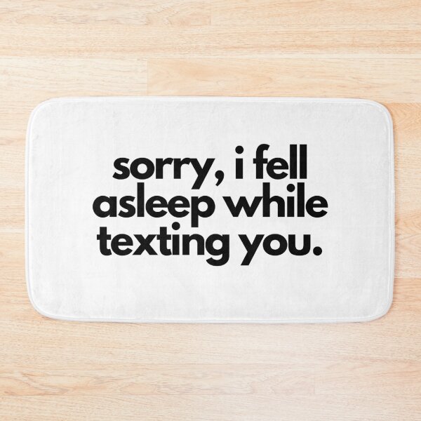 Item preview, White Lie Party Sorry Fell Asleep Texting Quote designed and sold by luchik-and-co.