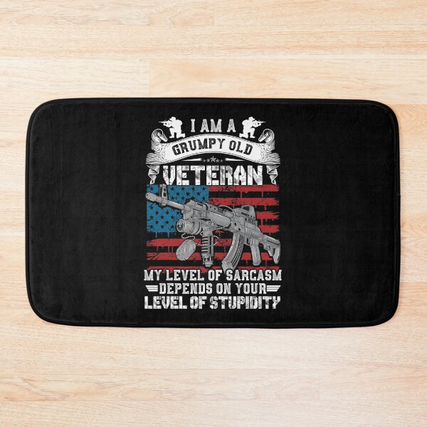 Item preview, I Am A Grumpy Old Veteran My Level Of Sarcasm Depends designed and sold by TimoJohnson78.