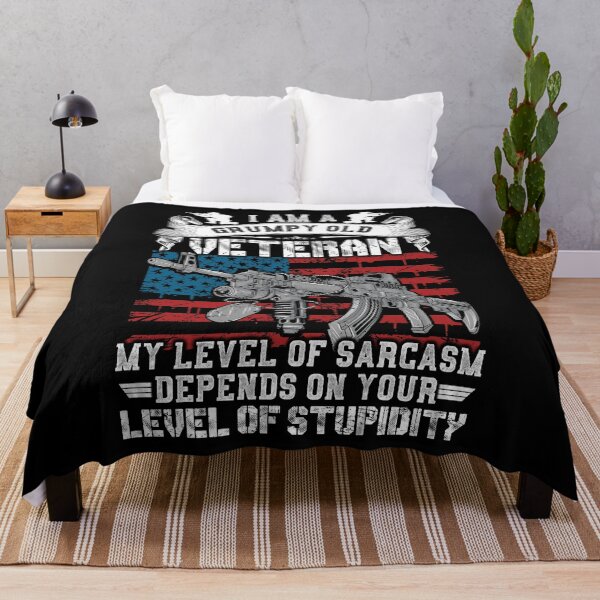 Item preview, I Am A Grumpy Old Veteran My Level Of Sarcasm Depends designed and sold by TimoJohnson78.
