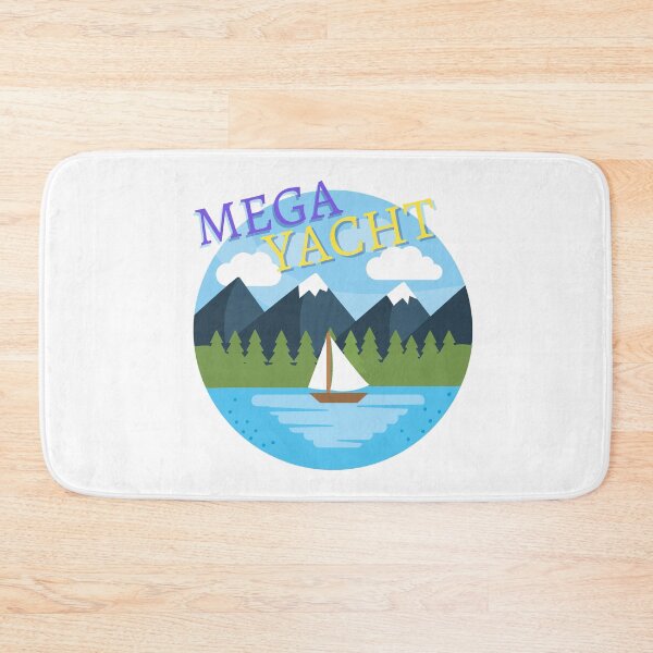 Item preview, Mega Yacht White, Blue and Yellow Luxury Luxurious Life Billionaire Gift  designed and sold by conceptDVS.