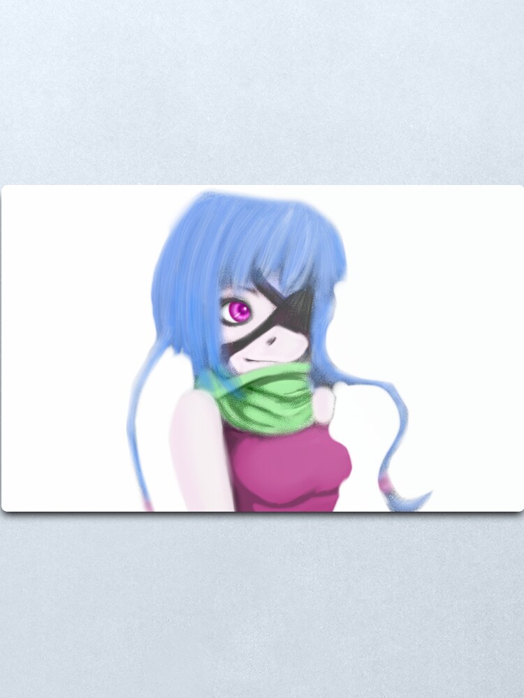 eye patch anime girl  metallbild