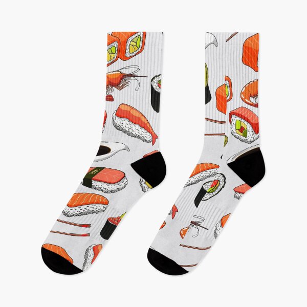 Item preview, Sushi de comida japonesa de patrones sin fisuras designed and sold by pure-pixels.