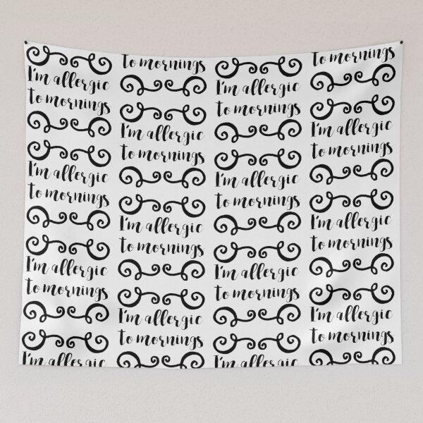 Item preview, I'm allergic to mornings designed and sold by GraphikNook.