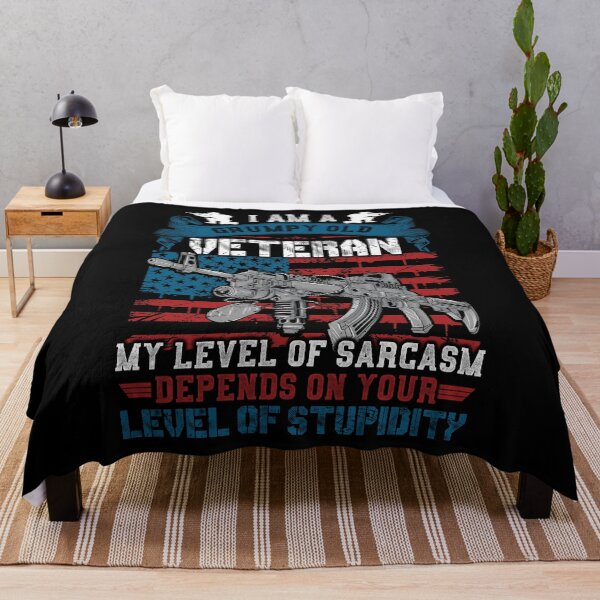 Item preview, I Am A Grumpy Old Veteran My Level Of Sarcasm Depends designed and sold by TimoJohnson78.