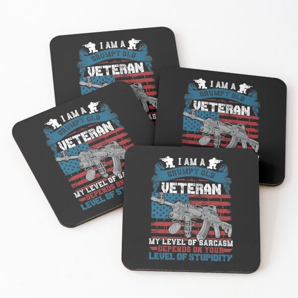 Item preview, I Am A Grumpy Old Veteran My Level Of Sarcasm Depends designed and sold by TimoJohnson78.