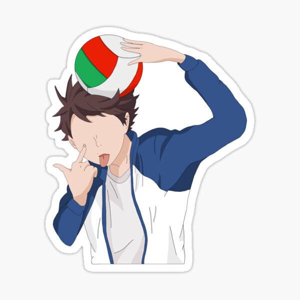 Oikawa sacando la lengua Pegatina